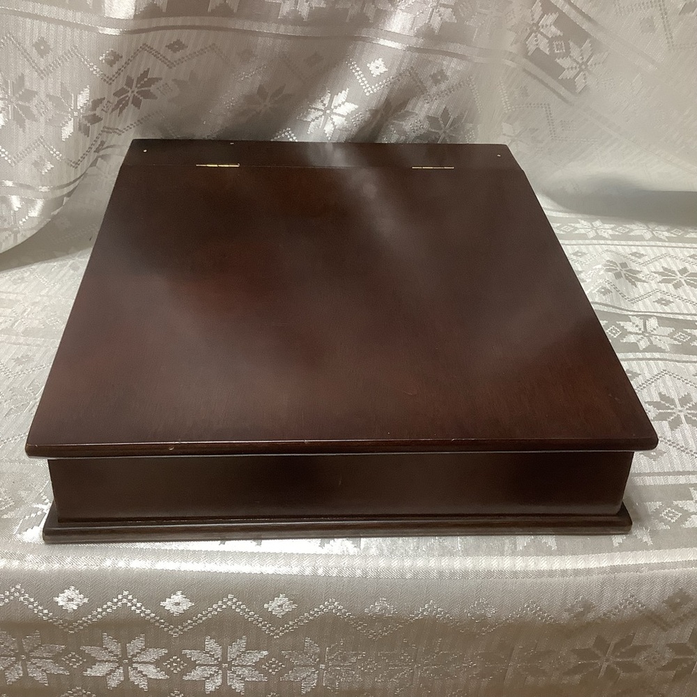 Bombay Writing Desk Hinged Cover Wood Vintage